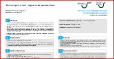 Educação para o risco- Segurança de pessoas e bens